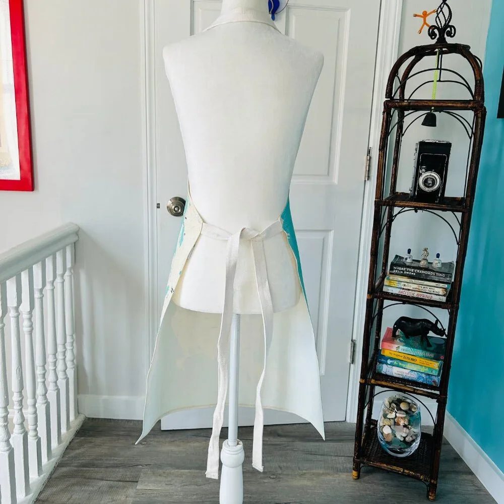 NEW with TAGS Canvas Apron featuring Sea Glass Map of Newport, RI (County)